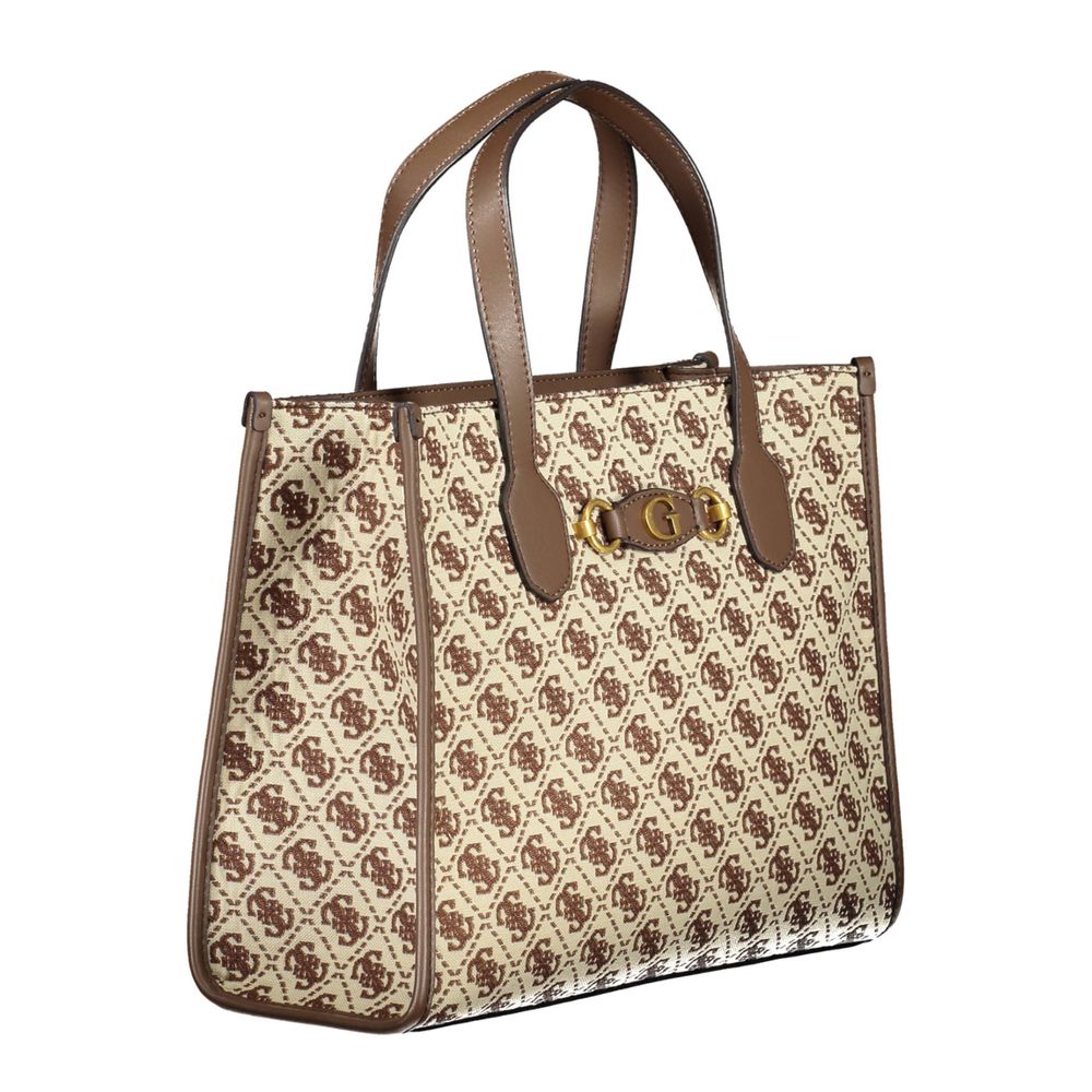 Guess Jeans Brown Polyester Handbag