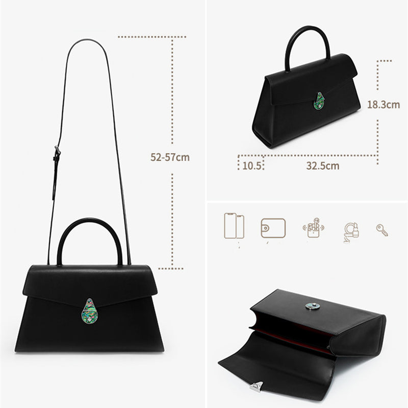 Women'S Large Capacity Niche Leather Portable Shoulder Messenger Bag