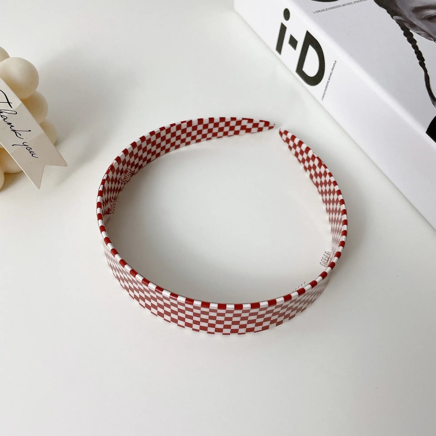 Cellulose Acetate Sheet Hair Accessories Plaid Headband For Women My Store