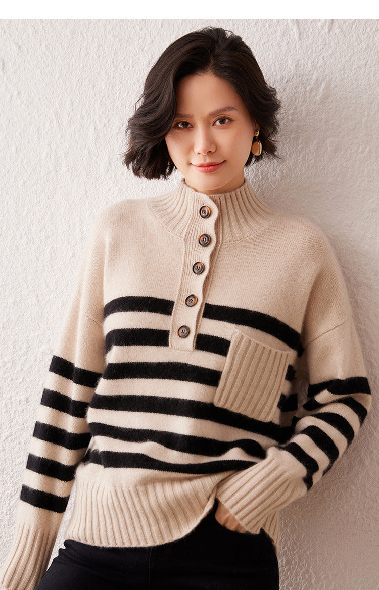 Cashmere Sweater Striped Sweater