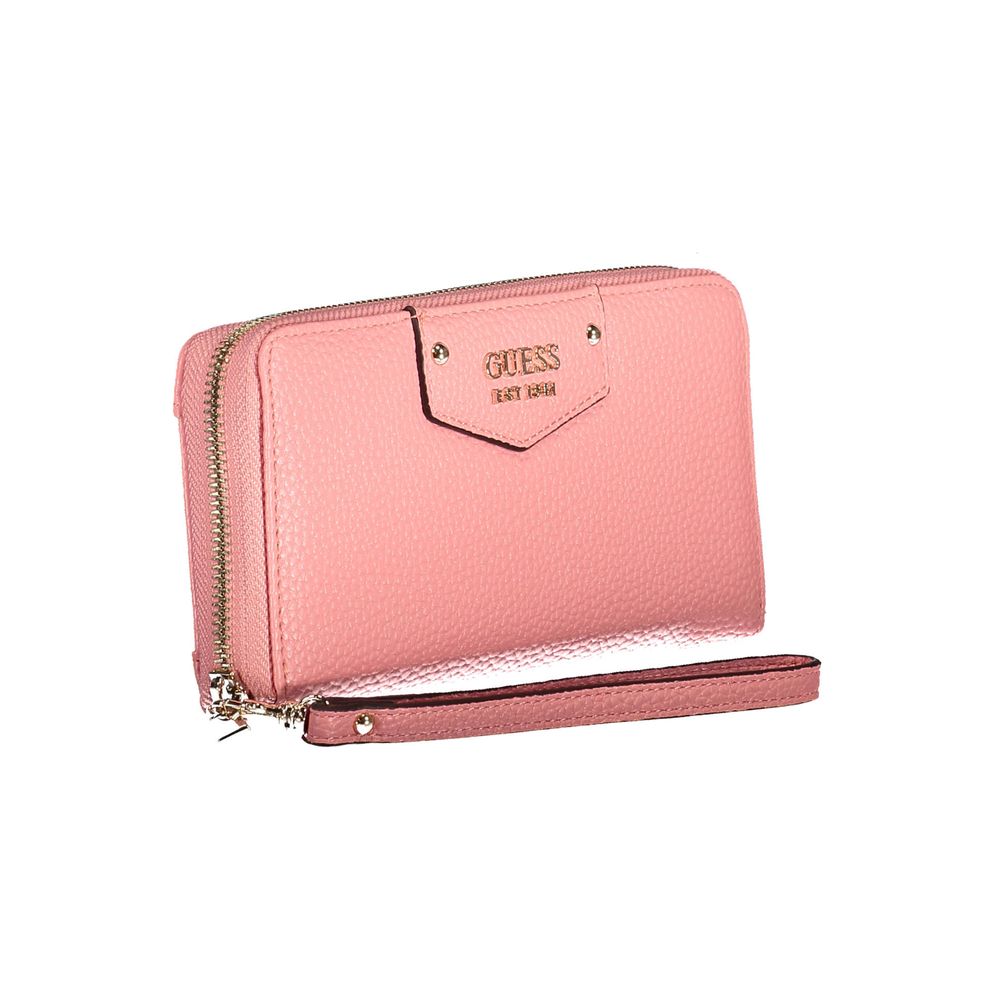Guess Jeans Pink Polyethylene Wallet