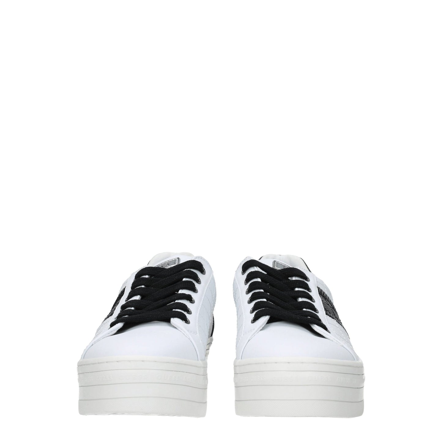 Guess White Polyethylene Platform Sneakers