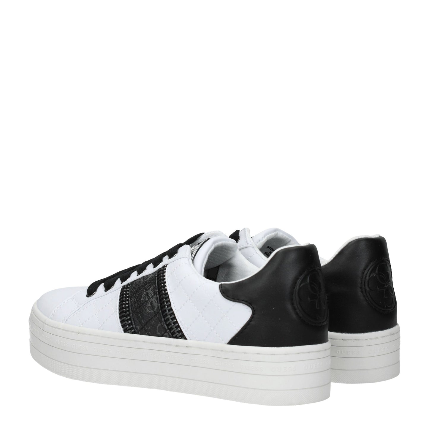 Guess White Polyethylene Platform Sneakers