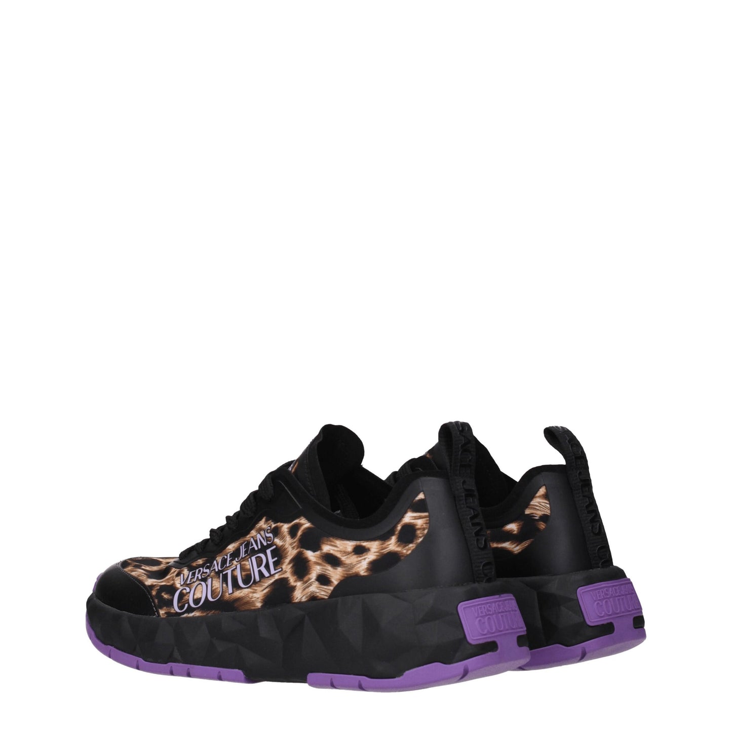 Versace Jeans Black Fabric Chunky Sneakers