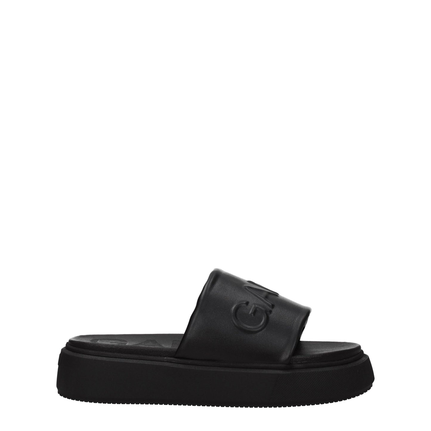 Ganni Black Polyethylene Slippers Sandals