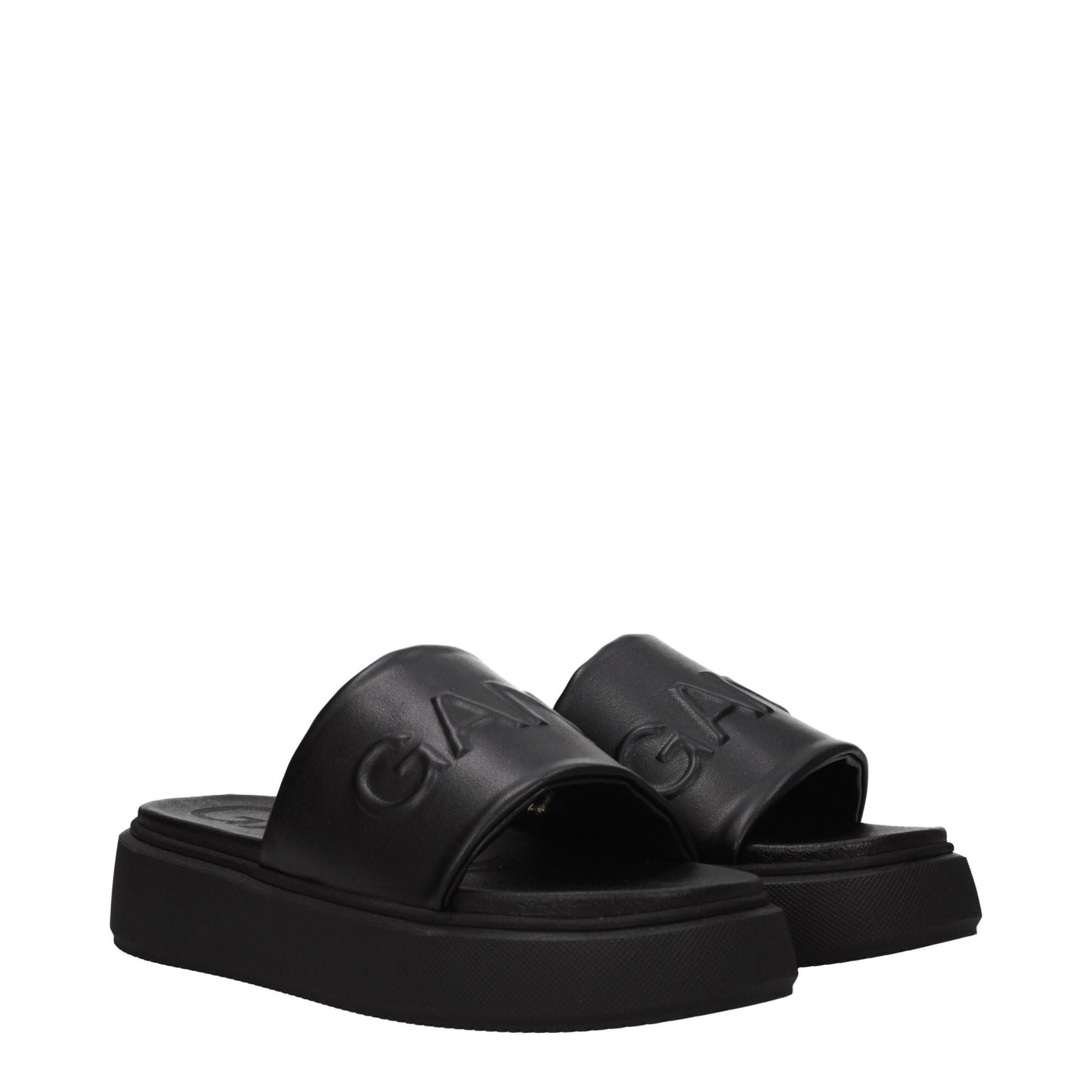 Ganni Black Polyethylene Slippers Sandals