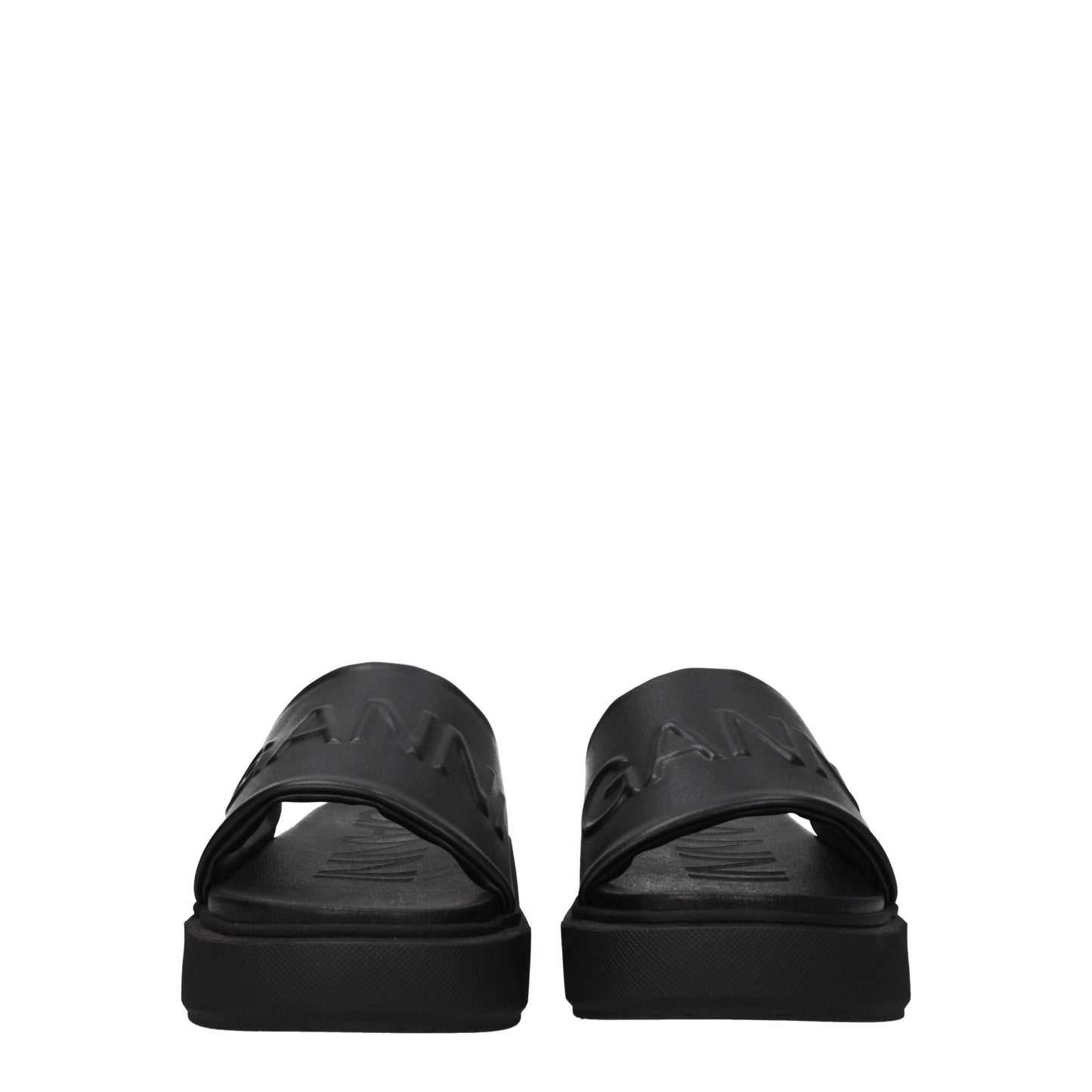 Ganni Black Polyethylene Slippers Sandals