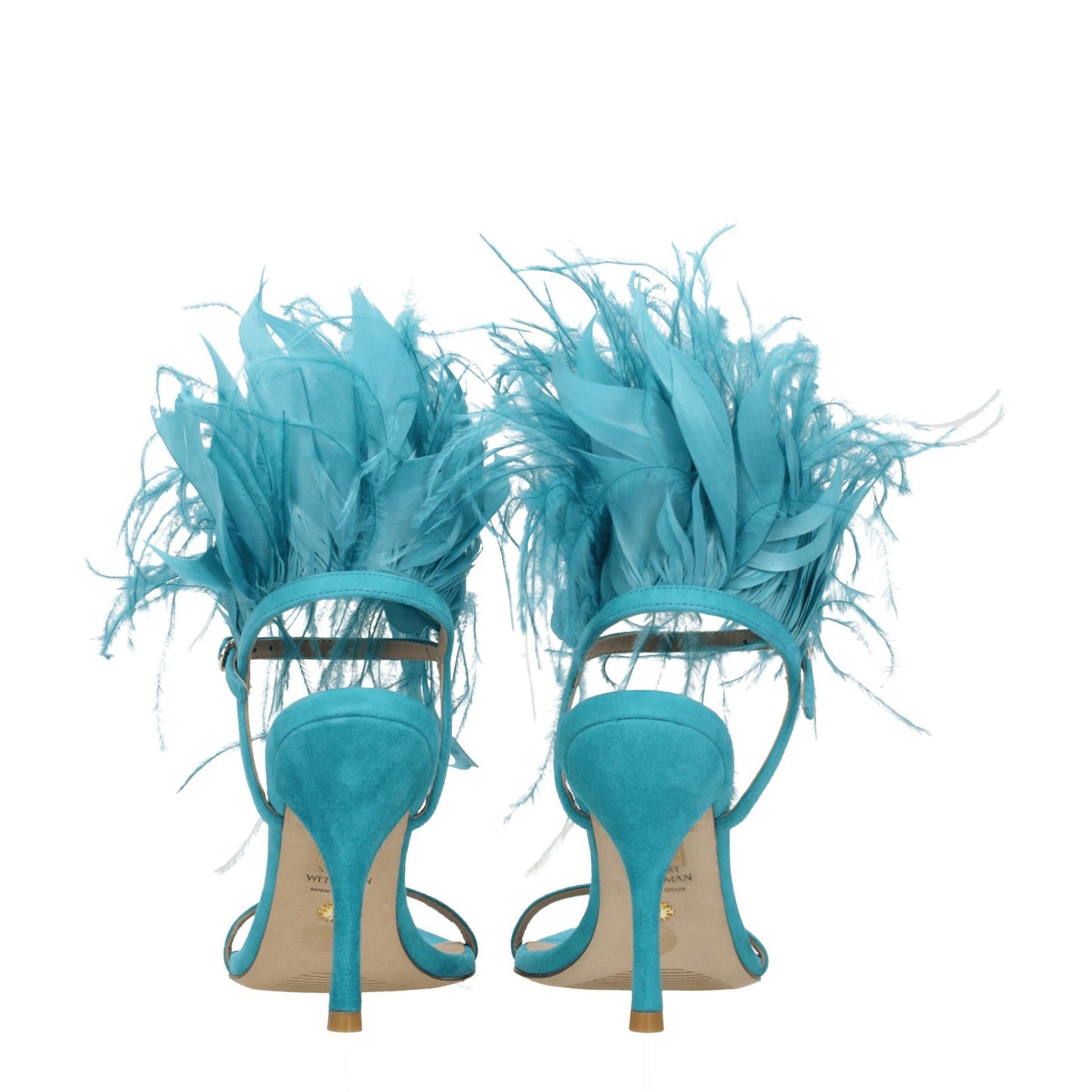 Stuart Weitzman Green Leather Stiletto Heels Sandals