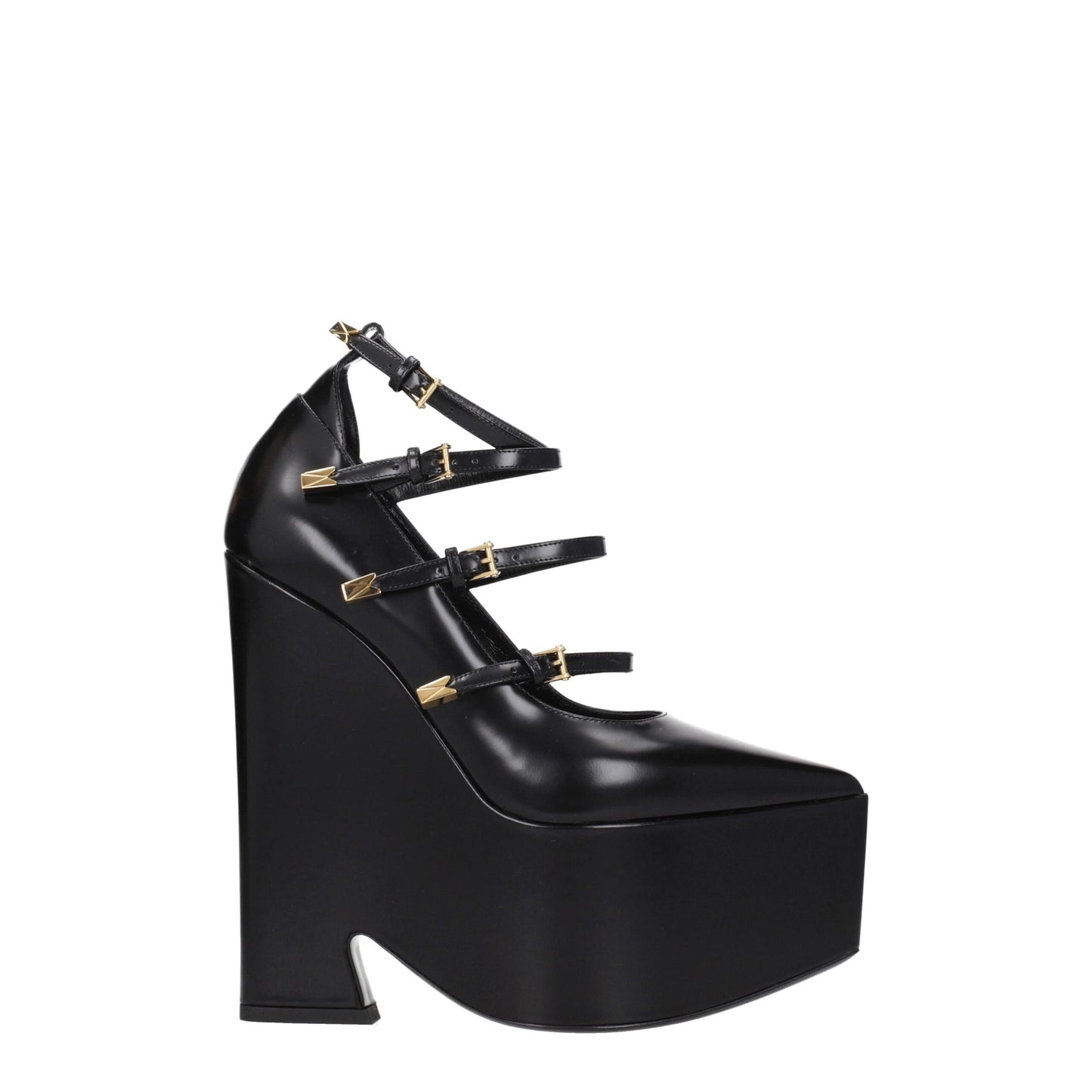 Versace Black Leather Broch