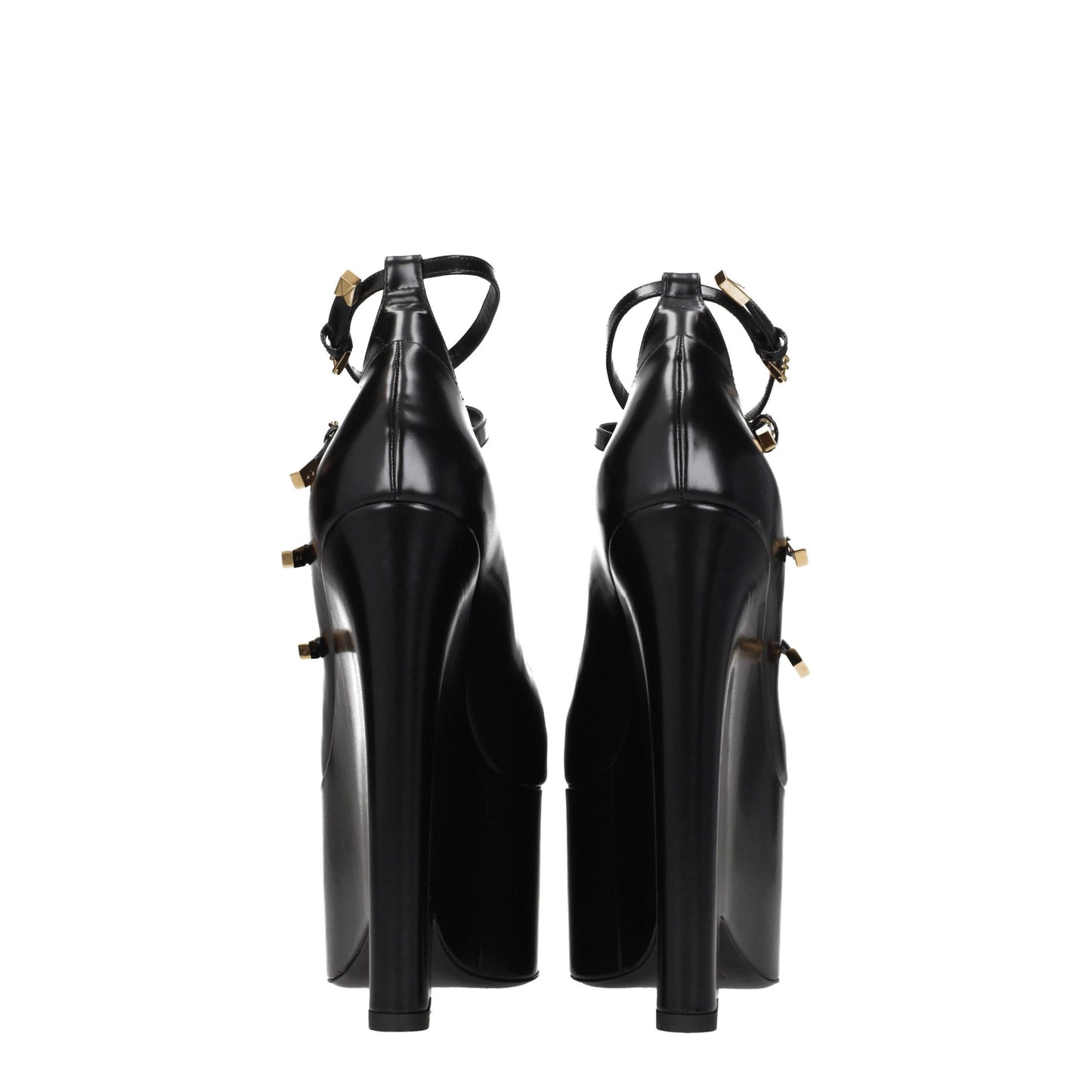 Versace Black Leather Broch
