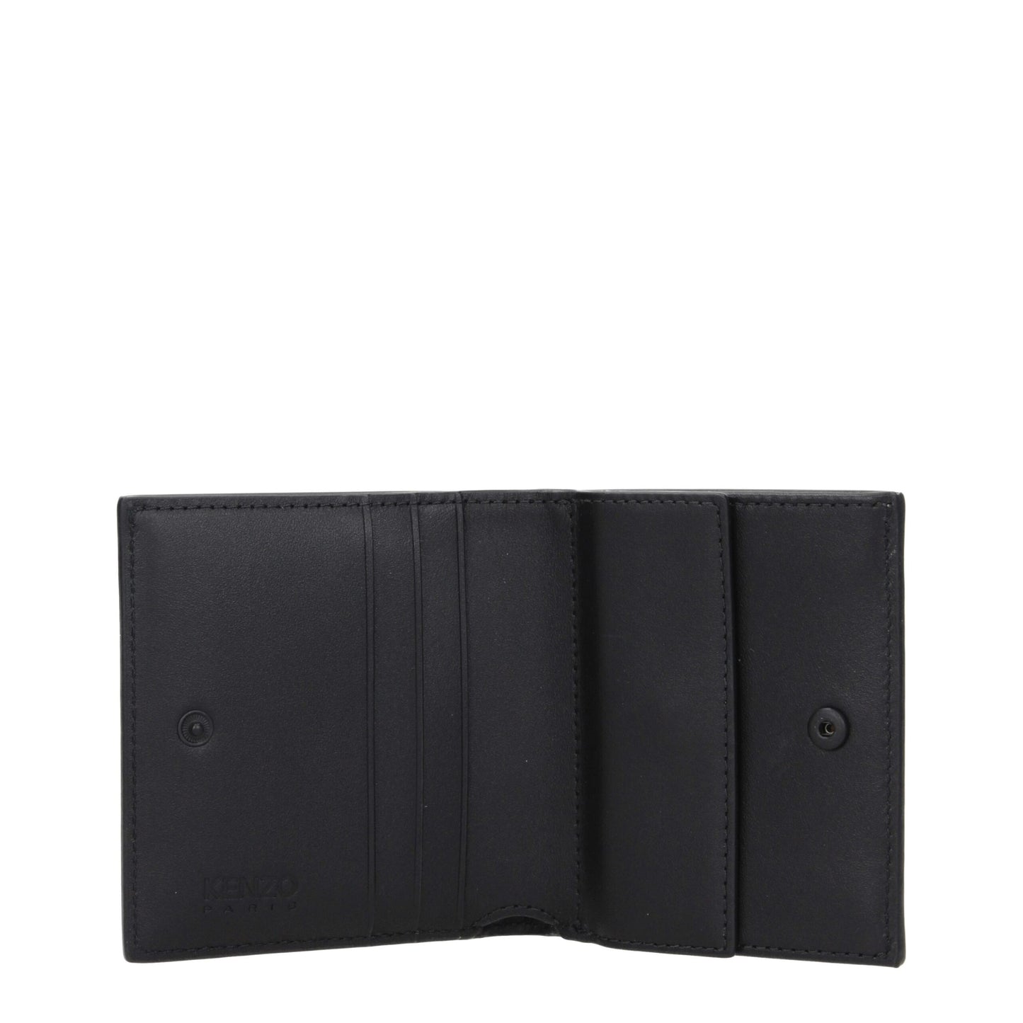 Kenzo Black Leather Wallets