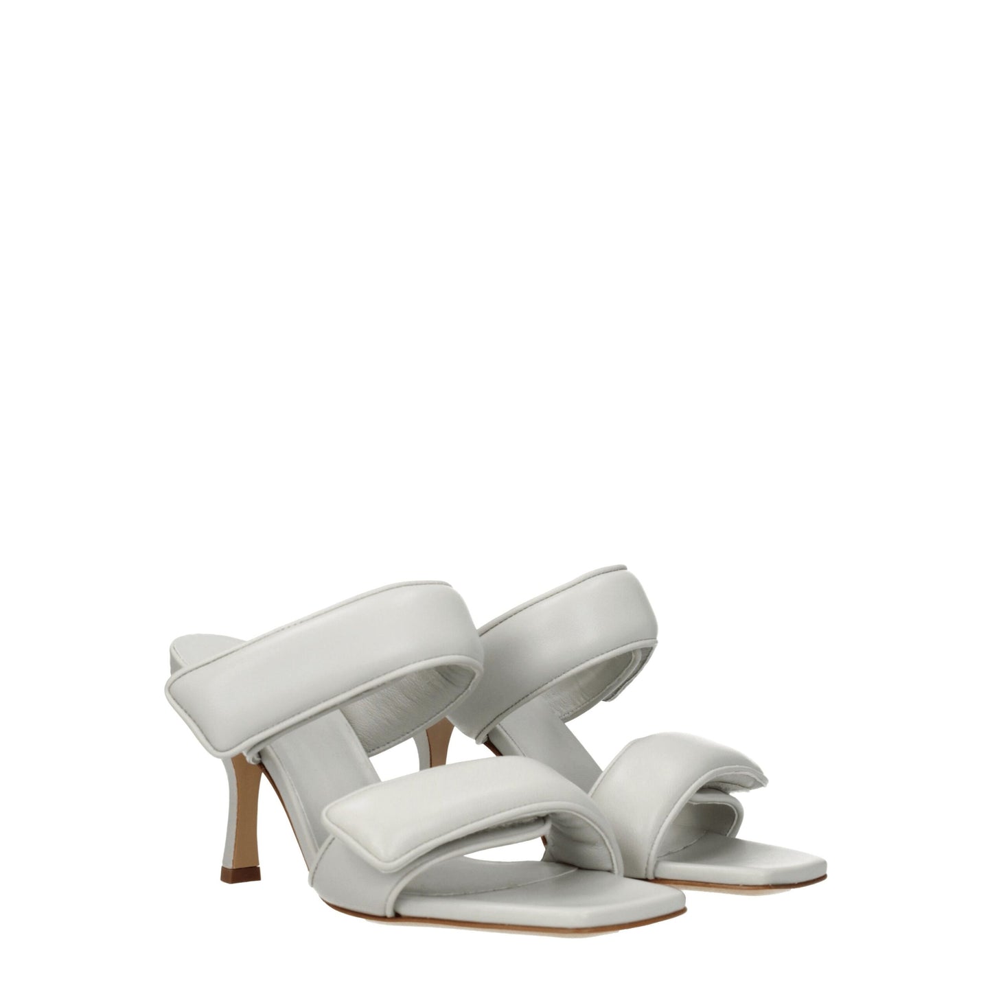 Giaborghini Gray Leather Stiletto Heels Sandals