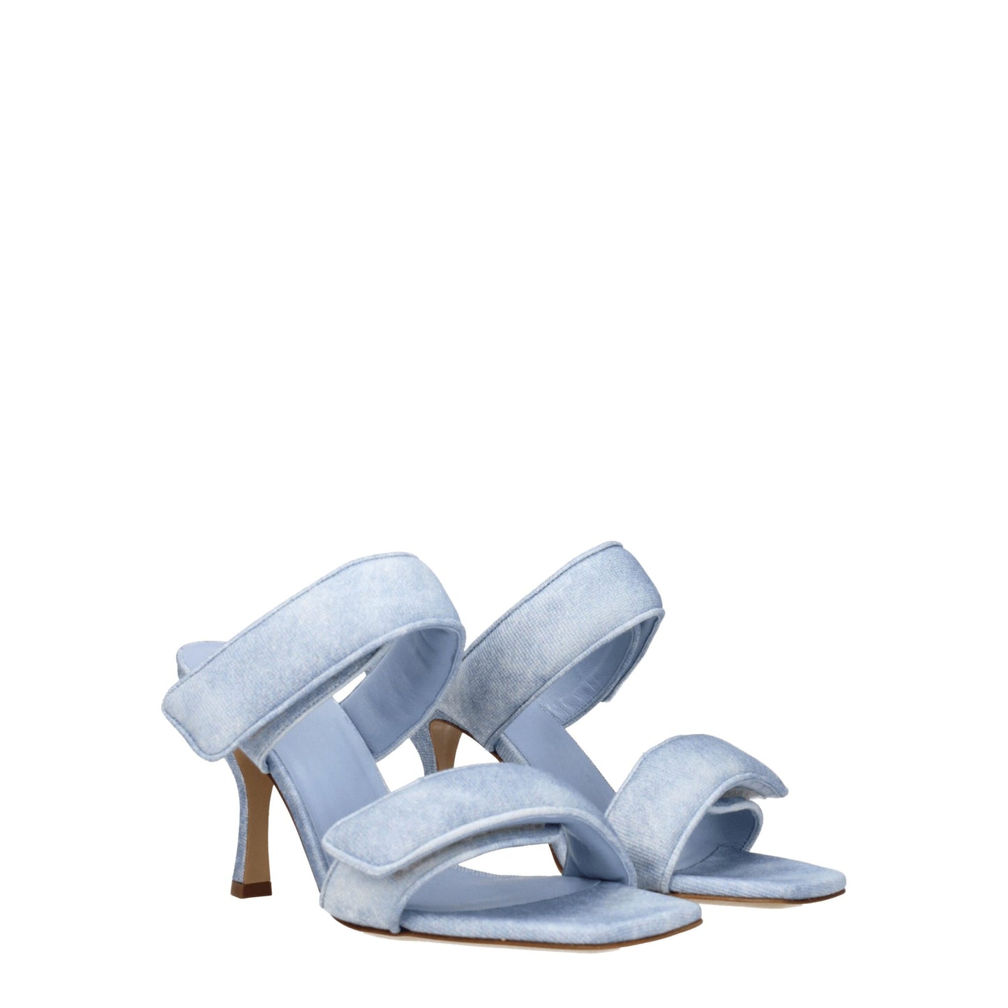 Giaborghini Blue Fabric Stiletto Heels Sandals