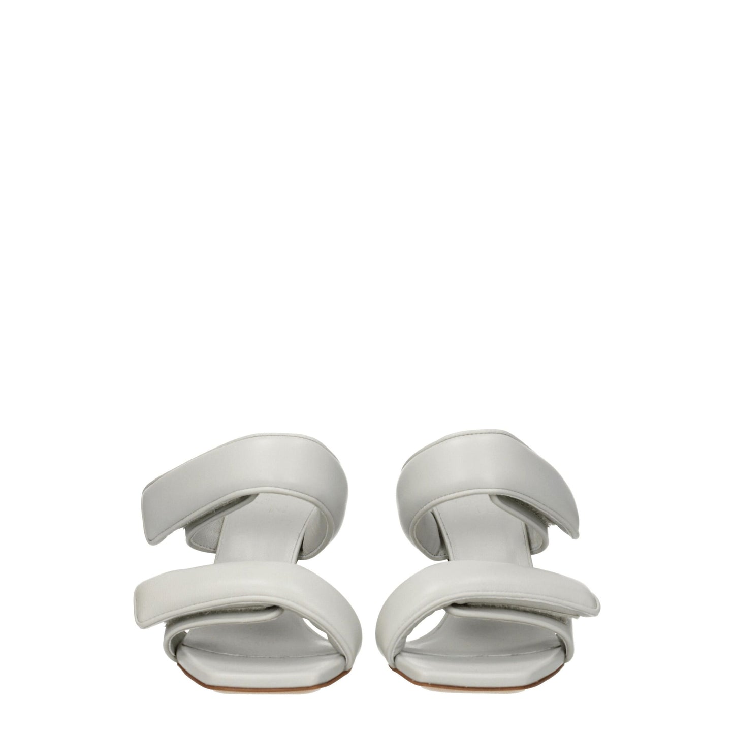 Giaborghini Gray Leather Stiletto Heels Sandals