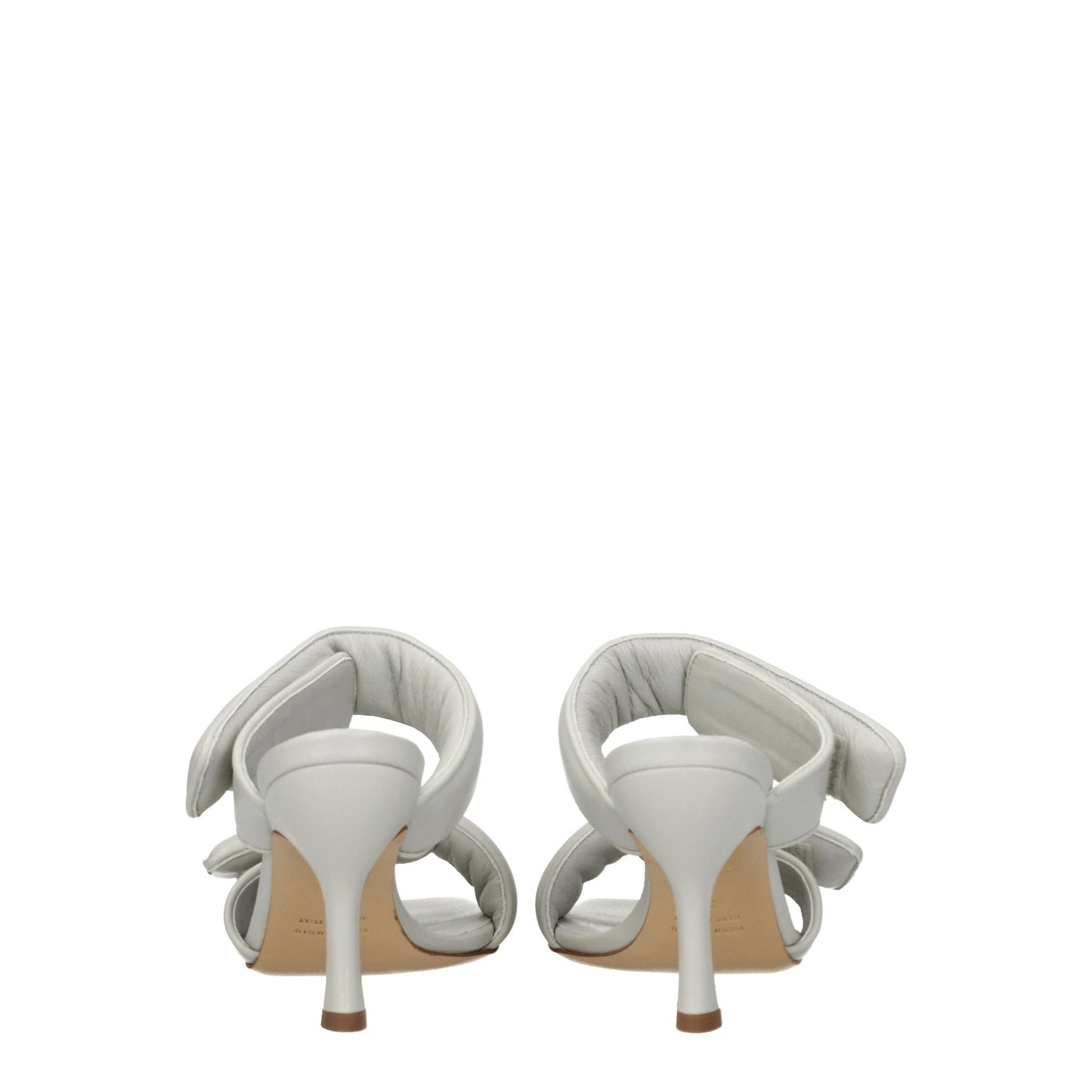 Giaborghini Gray Leather Stiletto Heels Sandals