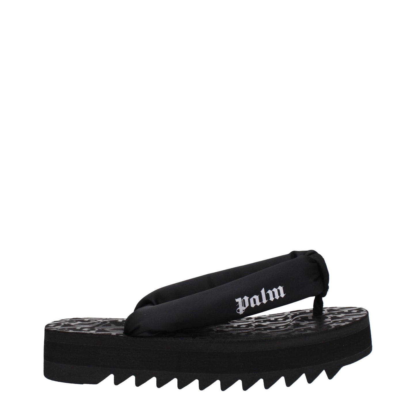 Palm Angels Black Fabric Flip-Flop Sandals