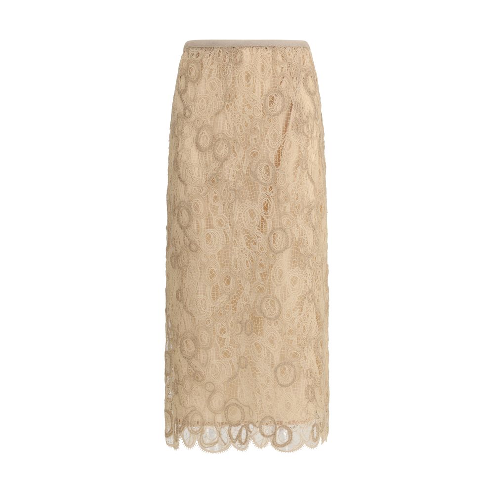 Fabiana Filippi Macramé lace midi Skirt