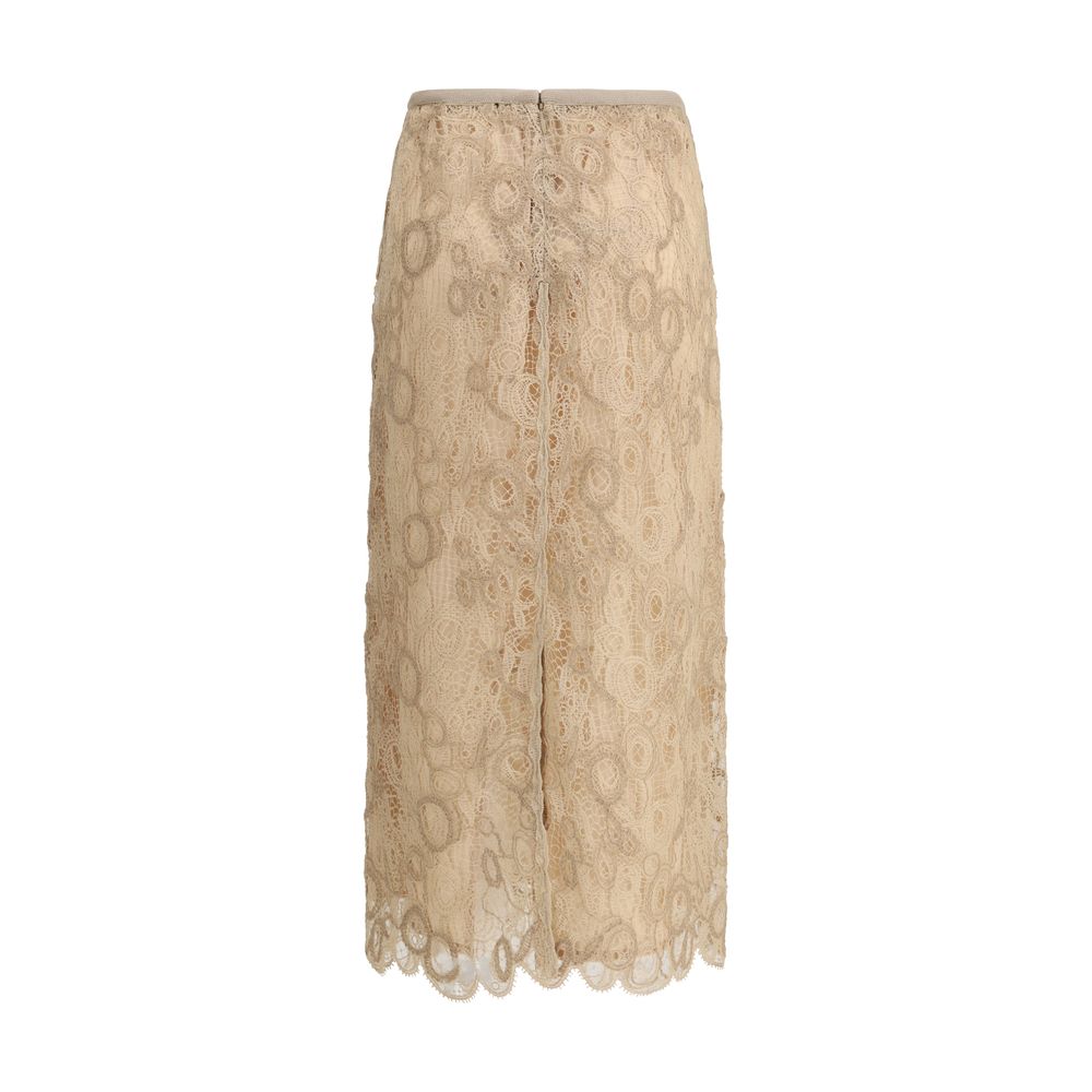 Fabiana Filippi Macramé lace midi Skirt