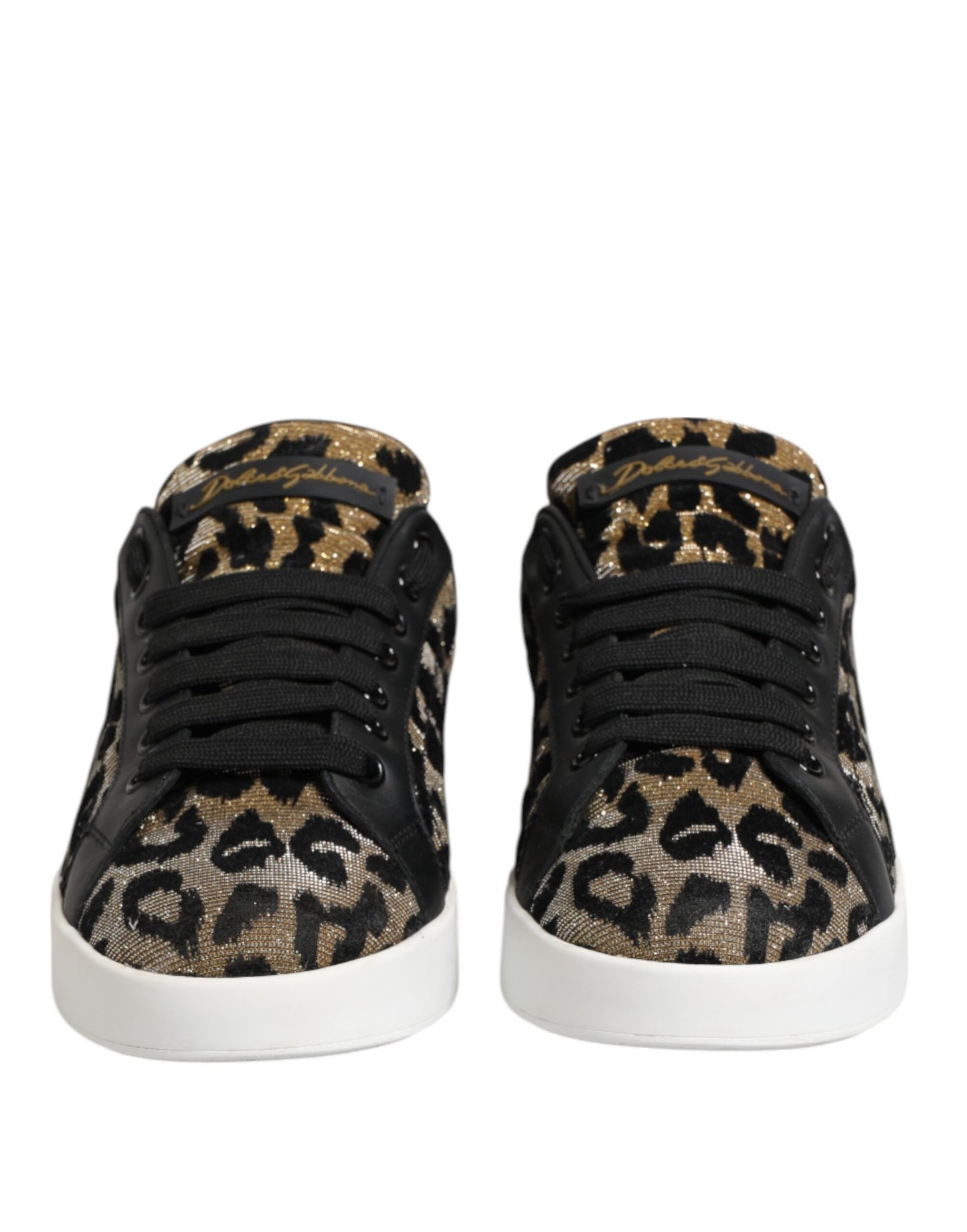 Dolce & Gabbana Brown Leopard Portofino Low Top Sneakers Shoes