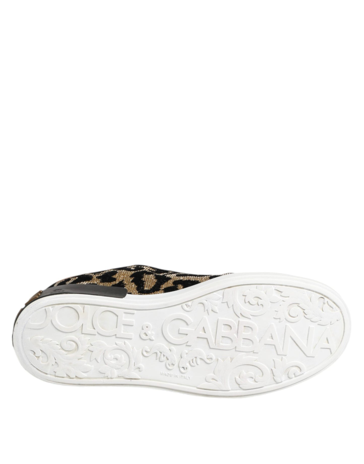 Dolce & Gabbana Brown Leopard Portofino Low Top Sneakers Shoes