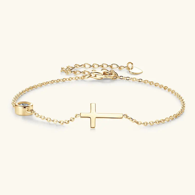 Cross Diamond Bracelet For Women 925 Silver Accessories My Store