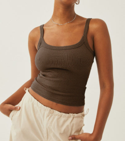 Camisole Top For Women Slim Fit Slimming Beauty Back Inner Wear Outer Wear Bottoming Vest