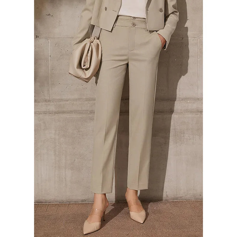 Amii Minimalism Spring New Women'S Suit Fashion Solid Lapel Suit Coat Women Loose Shorts Causal High Waist Female Pants 12130066