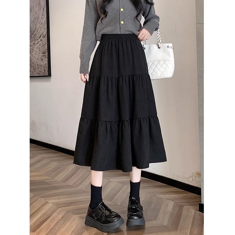 Women's High Waisted Versatile A-line Skirt With Large Hem