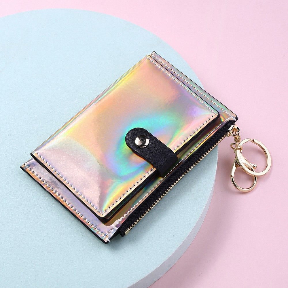 New Laser Shiny Zipper Wallet For Women