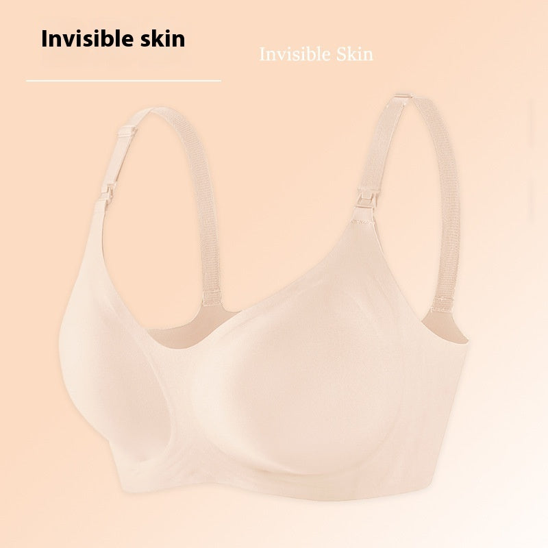 Jelly Stick Soft Support Nursing Underwear Busty Gathering Seamless Bras
