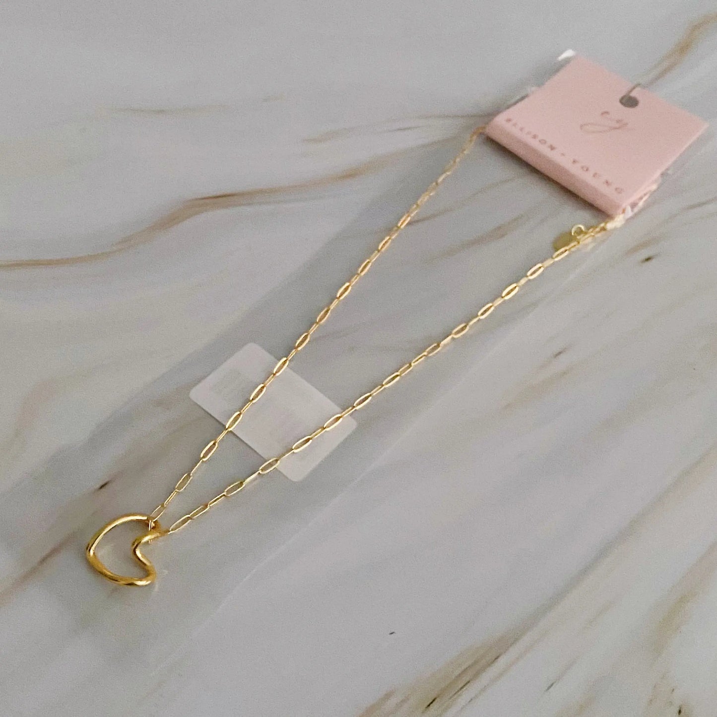 Heart And Chain Necklace Fuchsia Hercules