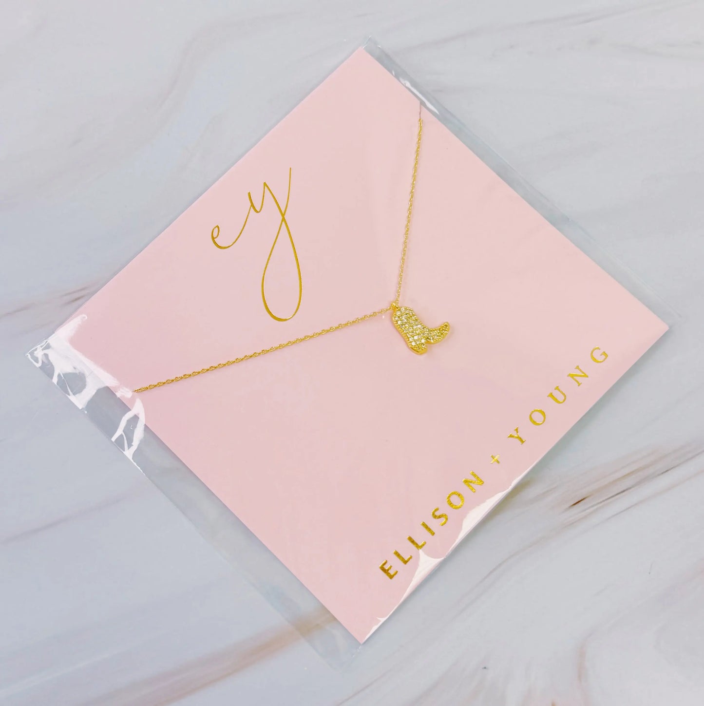 Glam Cow Girl Boot Necklace Fuchsia Hercules