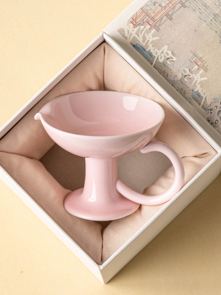 Ceramic Pedestal Candle Holder with Handle – Nordic Style Tealight Sta