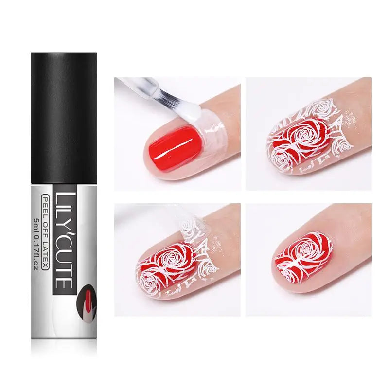 LILYCUTE Nail Art Peel Off Latex Liquid Tape Glue Protect Nail Polish Varnish Anti-Overflow Latex Skin Care Nail Tools