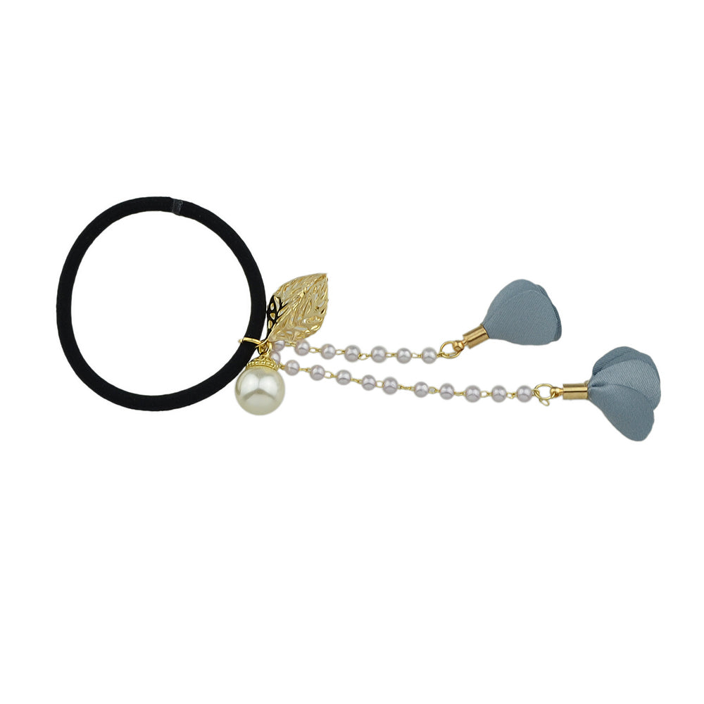 Hair Holder Accessories Pearl Long Chain Headwear Petal Elastic Hair