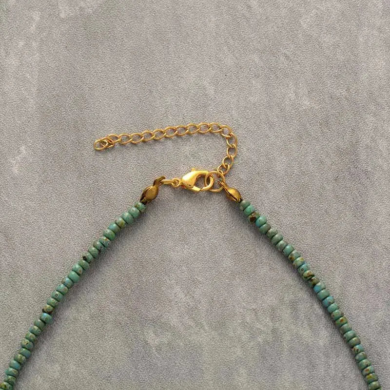 Seed Beads Teardrop Pendant Necklaces Copper Pallas