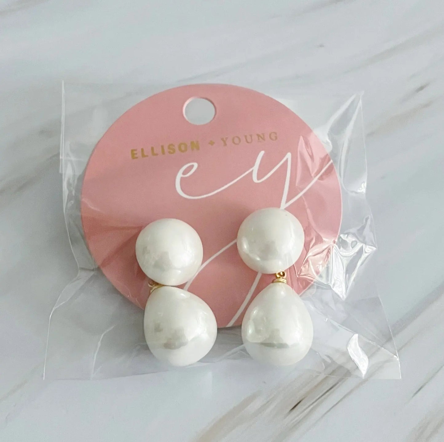 Teardrop Pearl Earrings Fuchsia Hercules