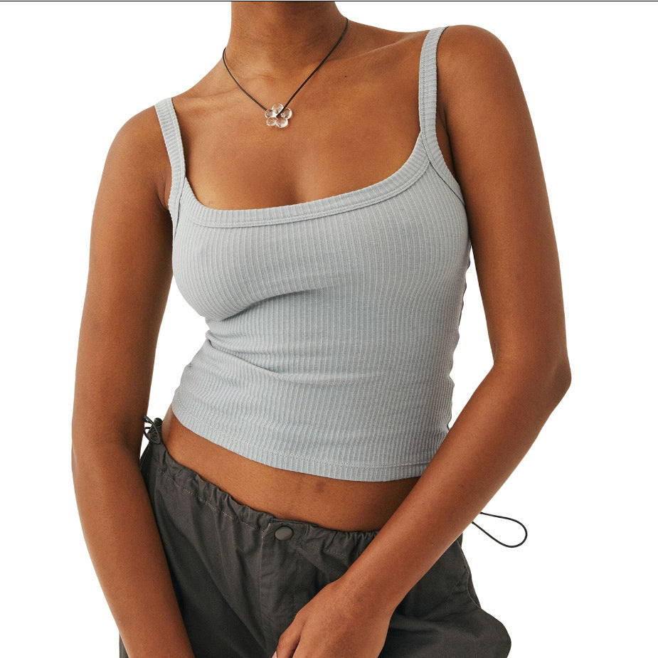 Camisole Top For Women Slim Fit Slimming Beauty Back Inner Wear Outer Wear Bottoming Vest