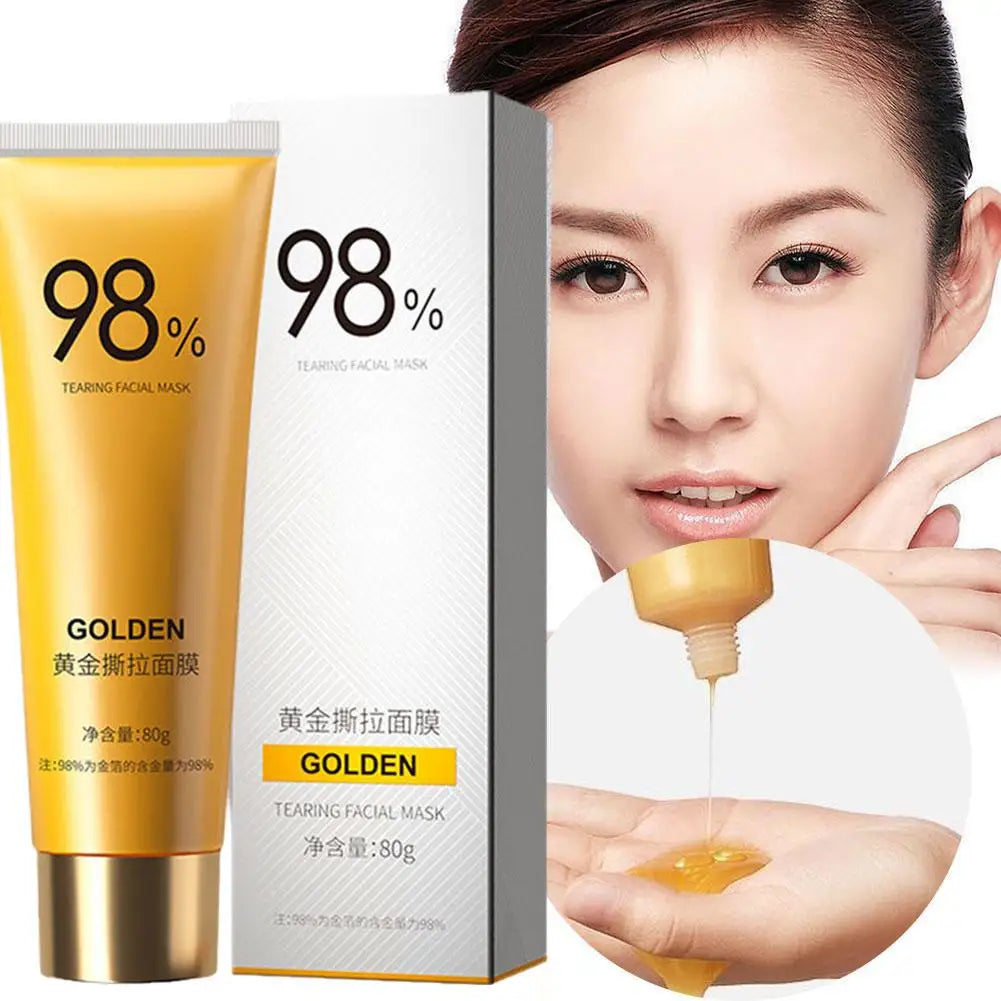 Gold Peel off Face Mask Gentle Oil Control Face Mask Moisturizing Purify Pores Facial Mask Removes Dirt Tearing Mask Skin Care