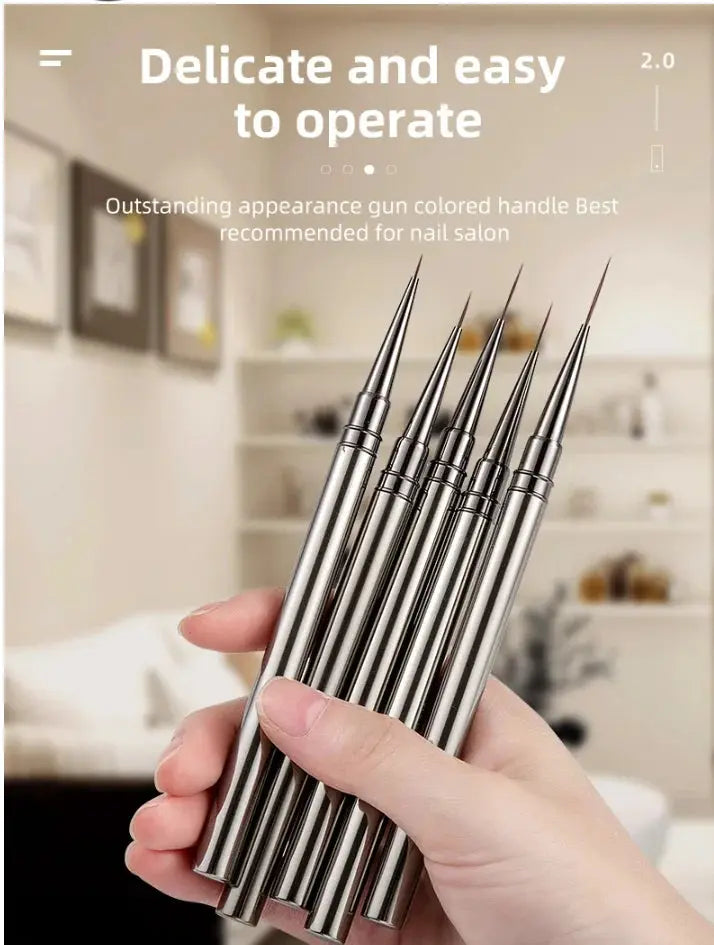 Nails Art Liner Brushes Elongated Lines Striping Drawing Painting 6/9/12/15/18/25mm Nail Design Pen Professional Manicure Tool Femina Worldwide