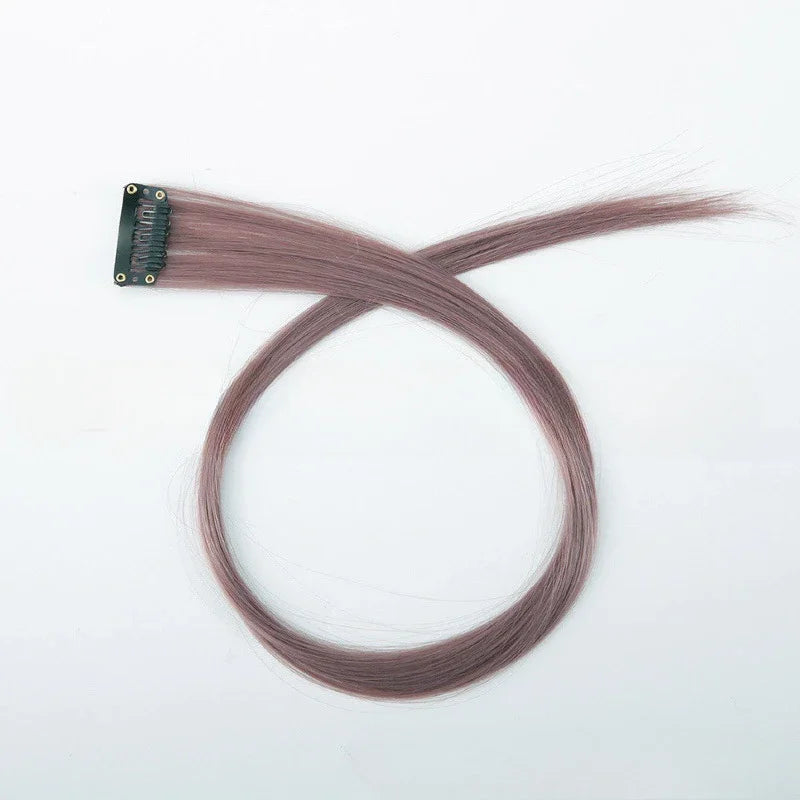 13 Colors Colorful Party Highlight Clip in Straight Hair Extensions for Girls 50cm Y2K Multi-Color Hair Synthetic Hairpieces