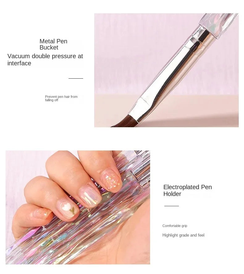 Nail Brush Phototherapy Tools 8 Pieces Painted Painting Pen Set Painting Drawing Brush Nail Enhancement Tools Uv Gel Brush Pen