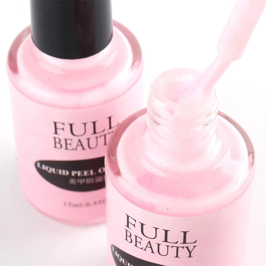 15ml Peel Off Latex Antifreezing Nail Liquid Anti-overflow Glue Nail Edge Protection Fast Dry Nail Skin Care Tool With Tweezer