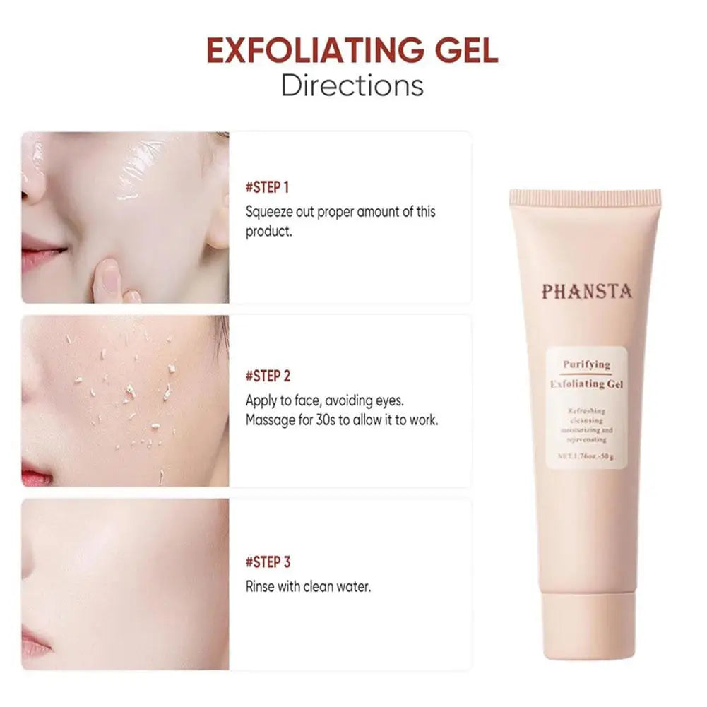 Purifying Exfoliating Gel Gentle Exfoliating Moisturizing Deep Cleaning Scrub Gel Smoothing Nourishing Skin Summer