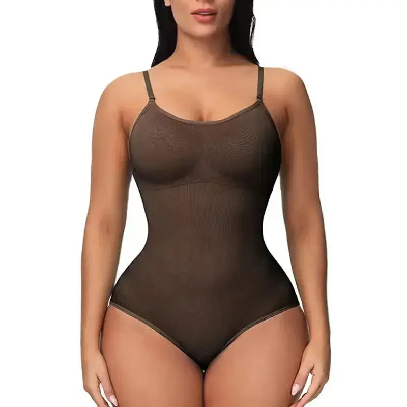 1 Piece Solid Seamless Shaping Shapewear Bodysuit, Tummy Control Butt Lifting Slimmer Body Shaper, Women's Underwear & Shapewear Femina Worldwide