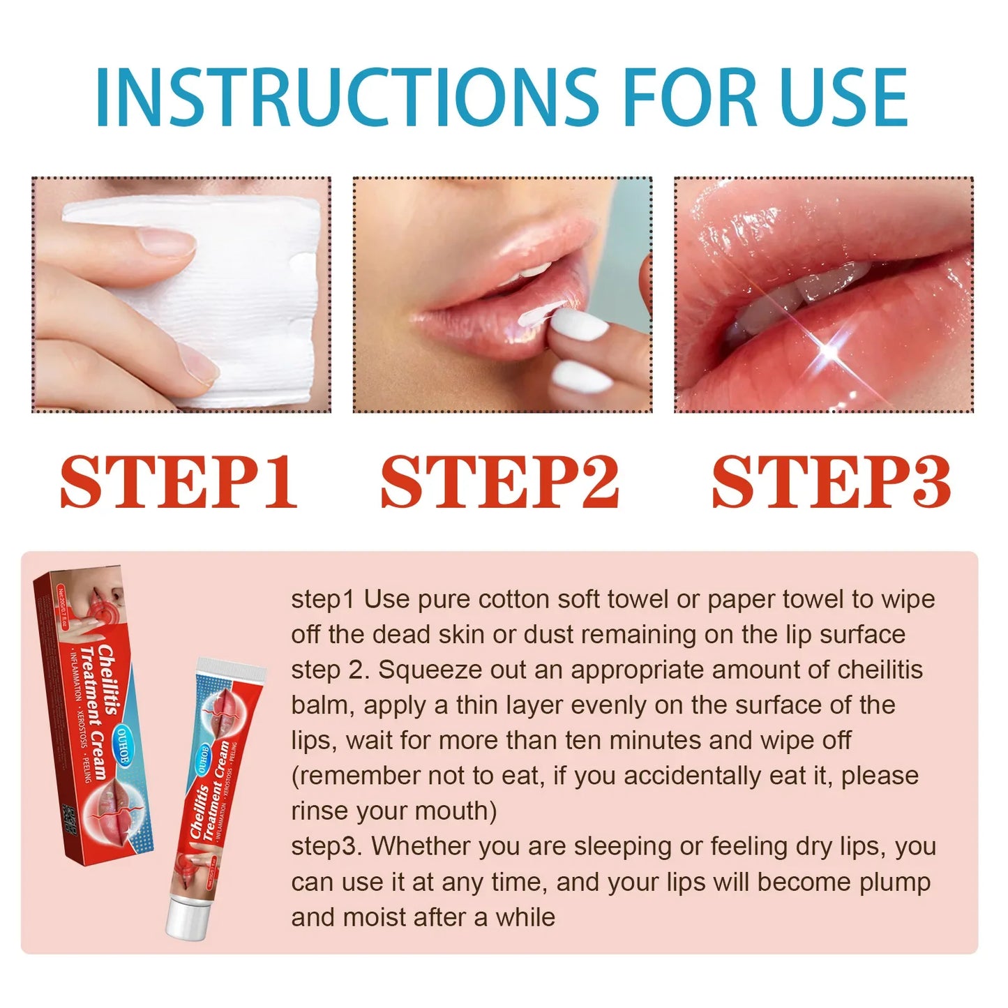 Lip Pattern Care Cream Water Moisturizer Translucent Lip Oil Lip Repair Cream Moisturizing Hydrating Anti Drying Lightening