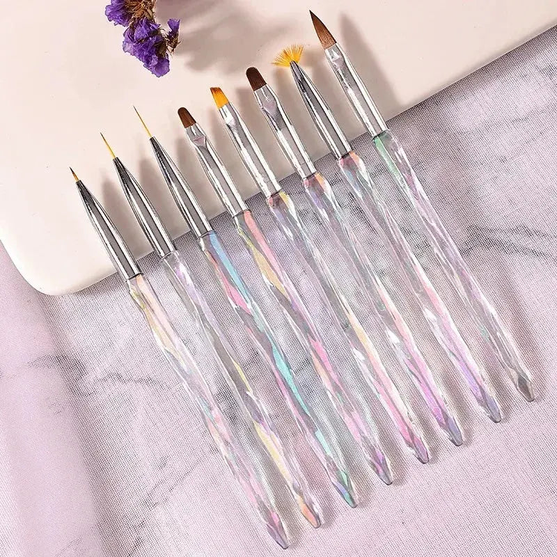Nail Brush Phototherapy Tools 8 Pieces Painted Painting Pen Set Painting Drawing Brush Nail Enhancement Tools Uv Gel Brush Pen Femina Worldwide
