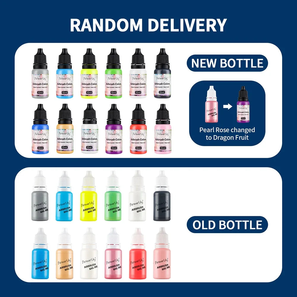12pcs Nail Polish Paint Airbrush Nail Ink Use For Airbrush Spray Gun Color Painting Stencil Making Hollow Pattern Nail Art Tools