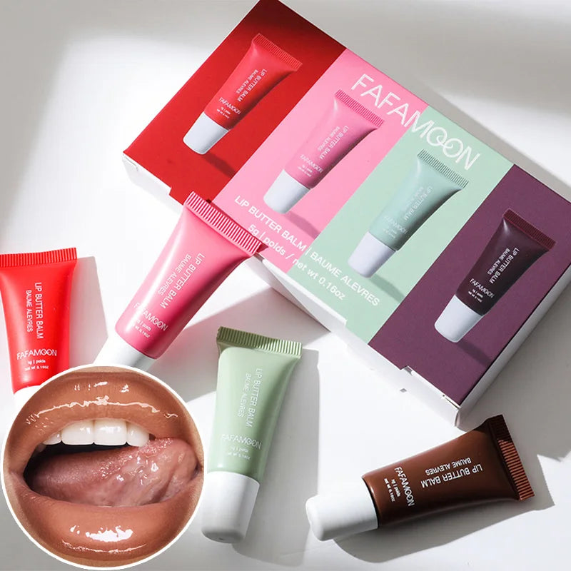 Summer Lip Moisturizing Lip Balm Care Set Lip Balm Smoothing Lip Lines Lasting Nourishment For Women Daily Care Makeup Lip Care