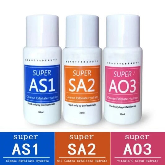 Concentrated Water Exfoliating Liquid Small Bubble Instrument Special Skin Essence AS1 SA3 AO3 3 Kinds Of Serum Skin Deep Clean